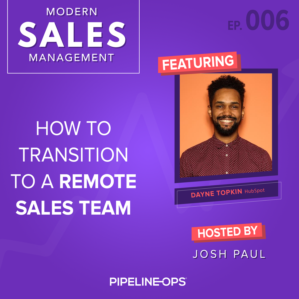 how to transition to a remote sales team with Dayne Topkin